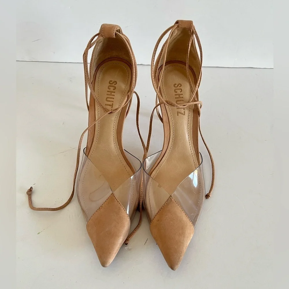 SCHUTZ tan suede